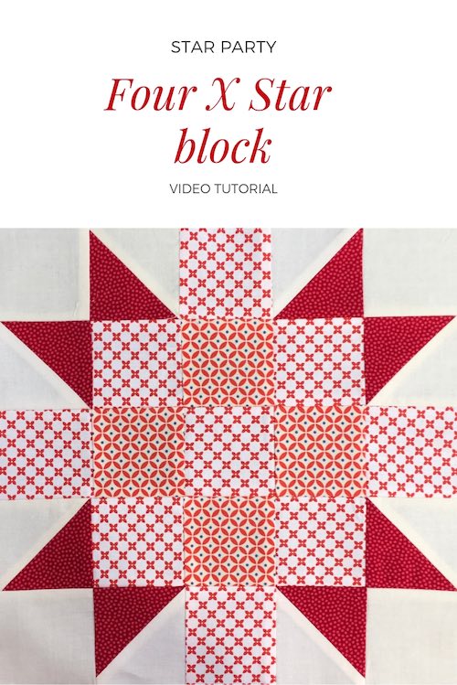 Four X star quilt block - Video tutorial