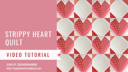 Strippy hearts quilt pattern