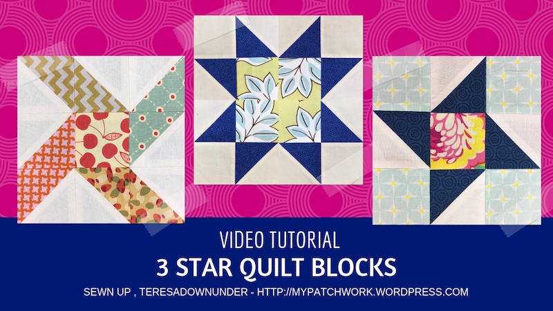 3 star quilt blocks - video tutorial