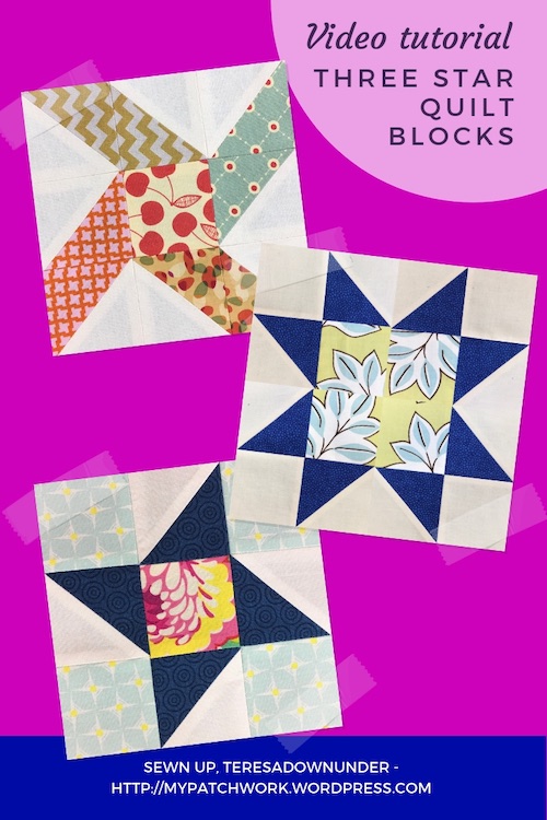 3 star quilt blocks - video tutorial