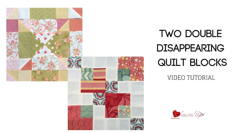 Double disappearing nine patch quilt blocks video tutorial