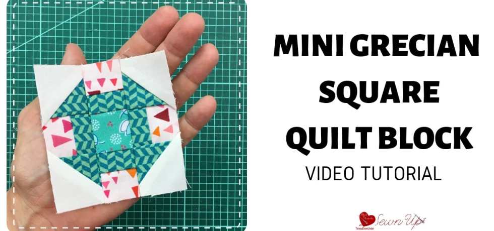 Mini quilt block grecian square