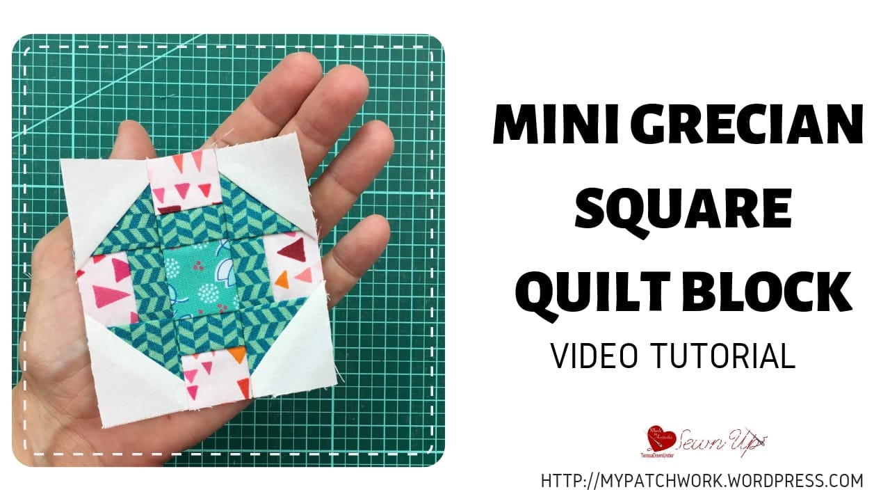 Mini quilt block grecian square