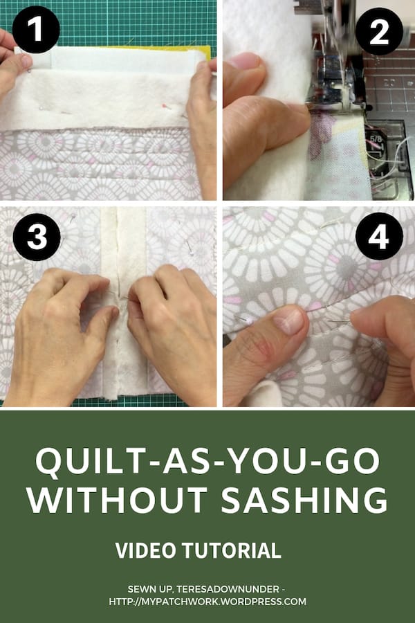 Quilt-as-you-go (QAYG) without sashing video tutorial