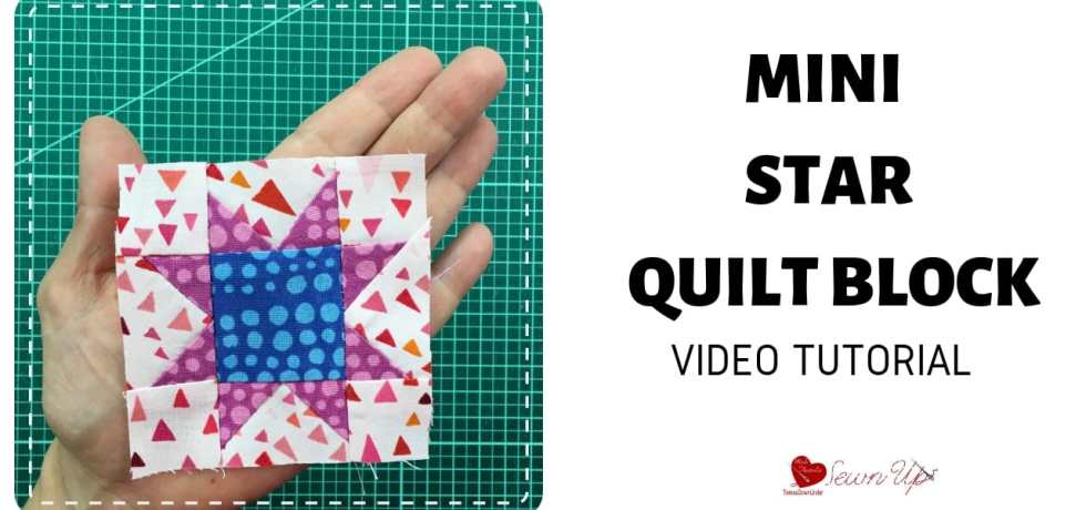 Mini sawtooth star quilt block video tutorial