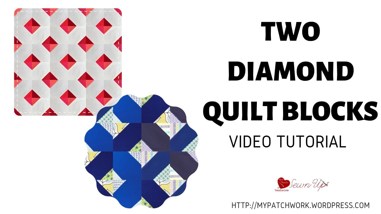 Two diamond quilt blocks video tutorial
