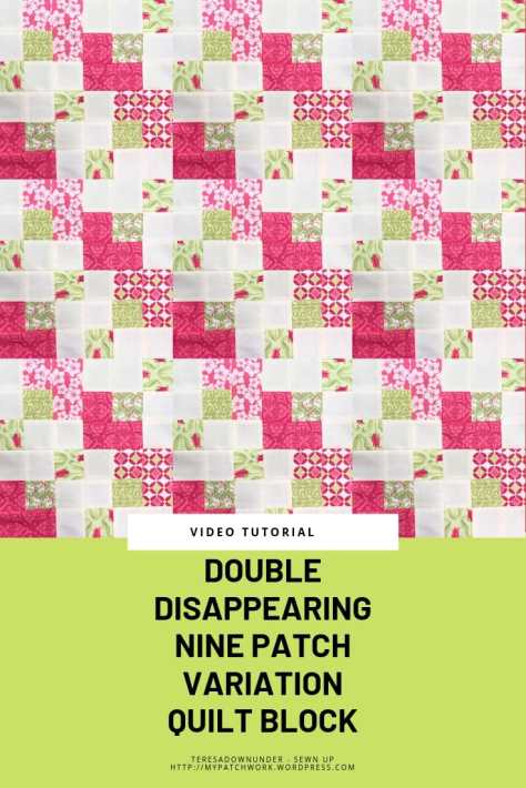 Double disappearing nine patch quilt blok