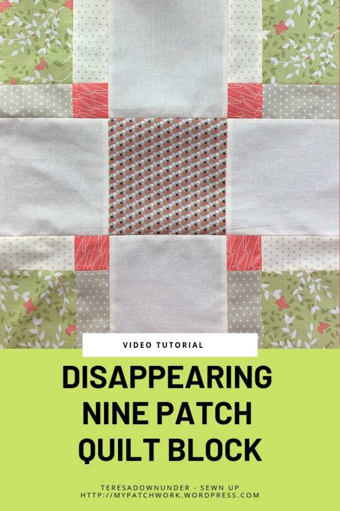Double disappearing nine patch quilt block – teresadownunder.com