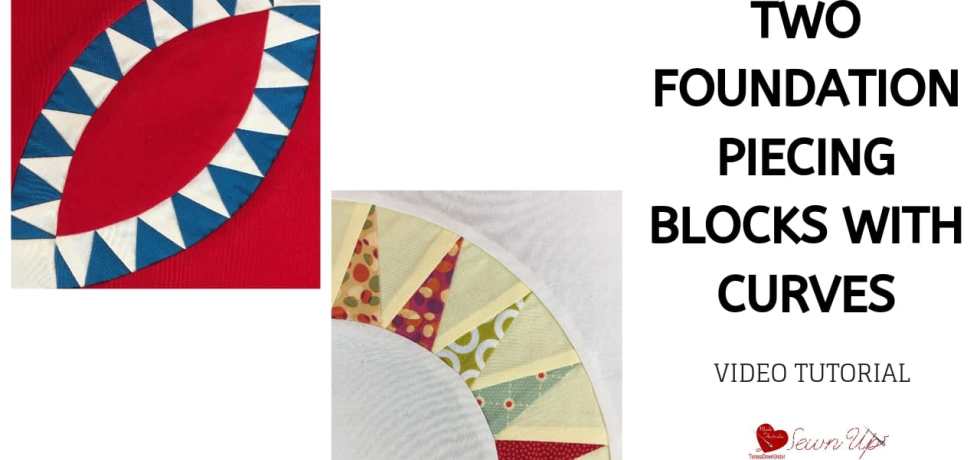 Two foundation piecing blocks with curves