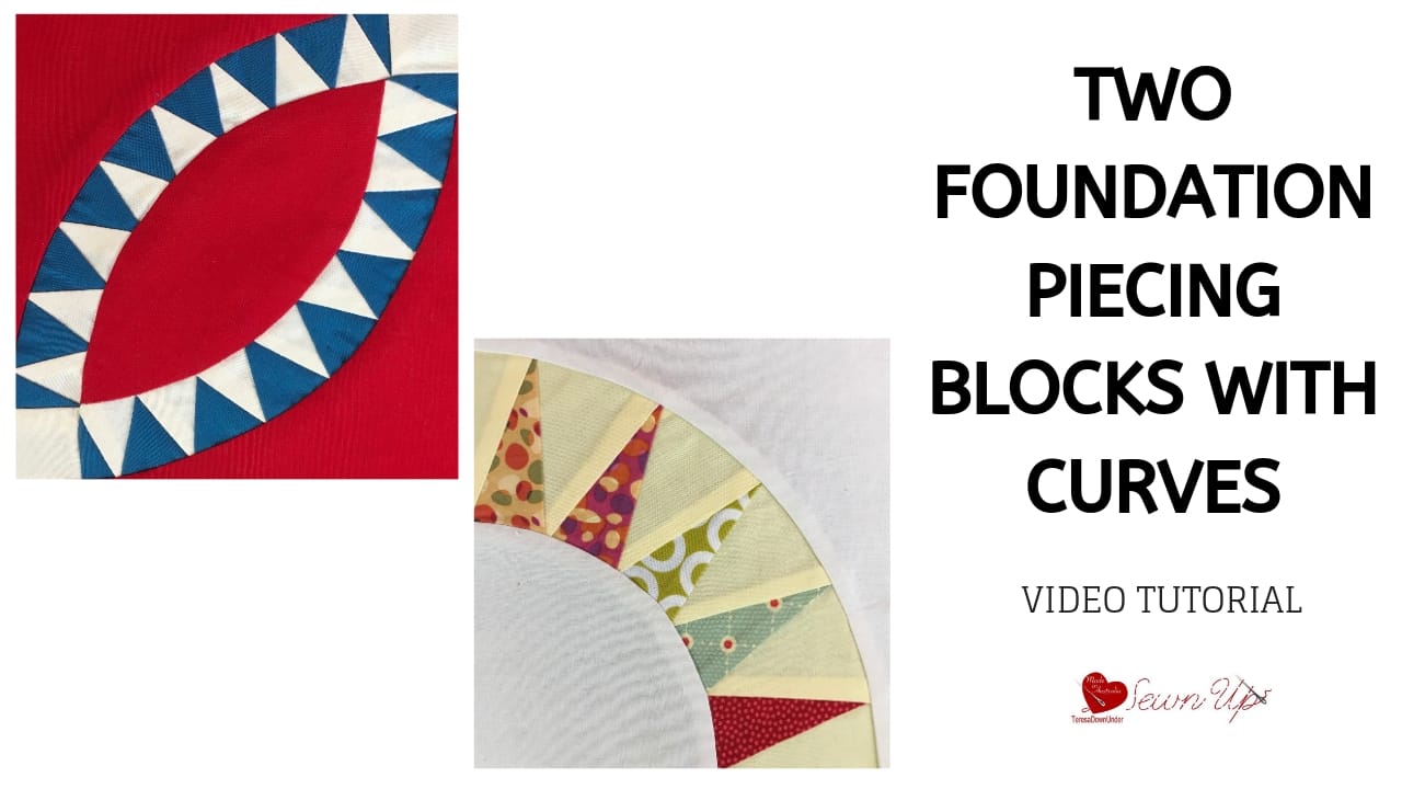 Two foundation piecing blocks with curves