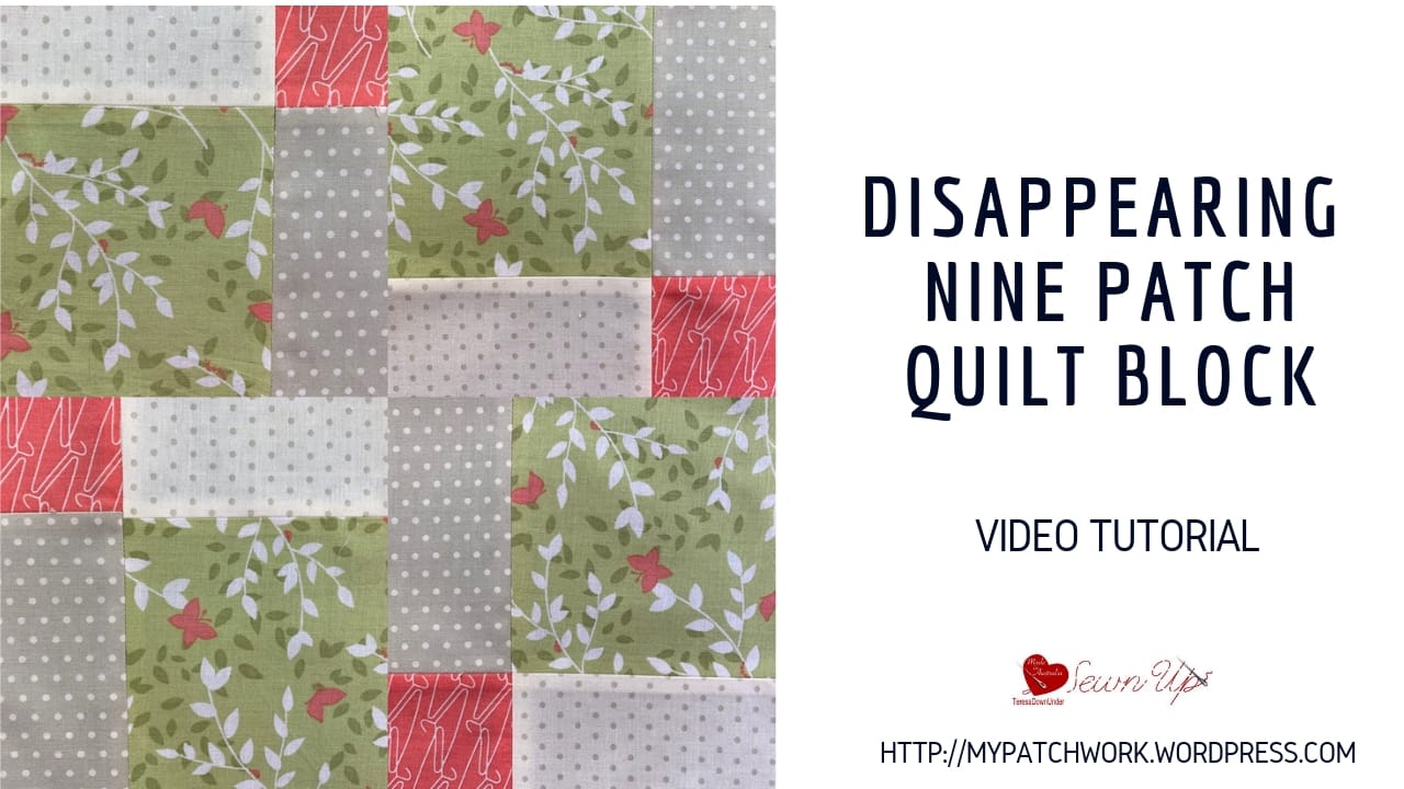Simple disappearing nine patch quilt block