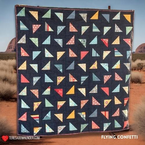 Flying confetti quilt