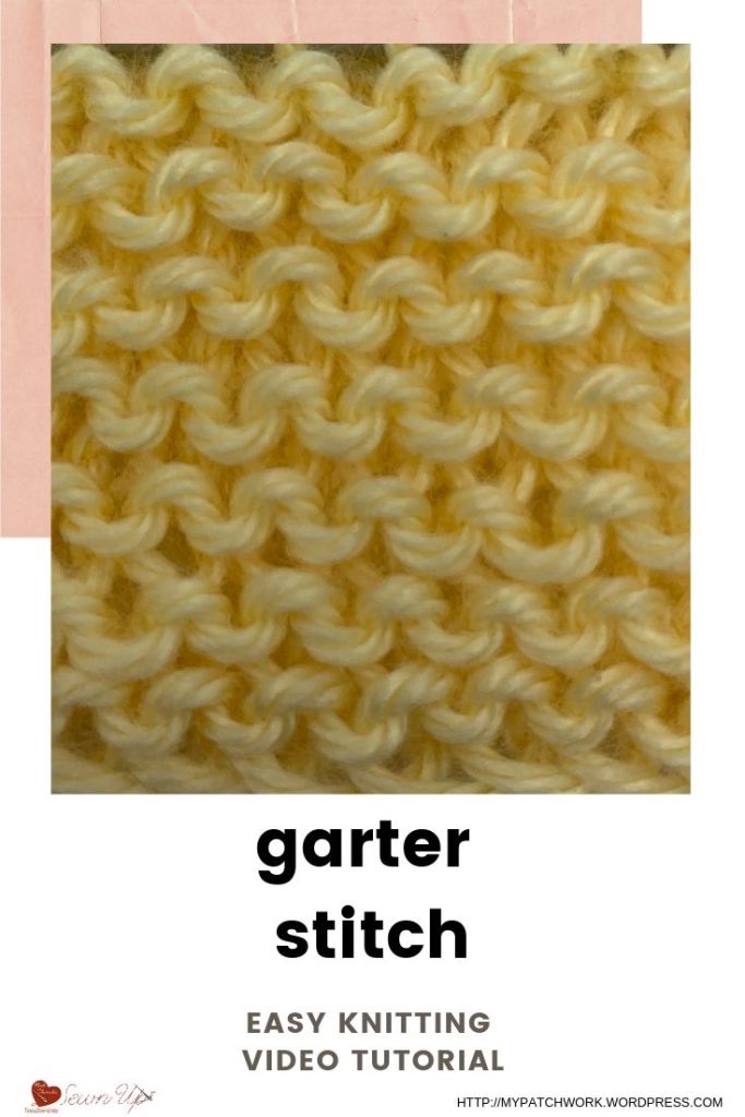 Garter stitch - easy knitting video tutorial
