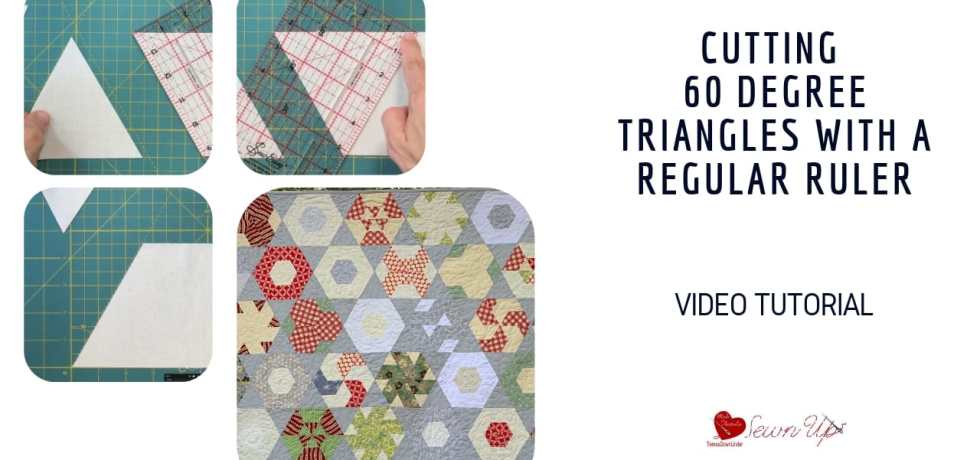 Cutting 60 degree triangles with a regular ruler