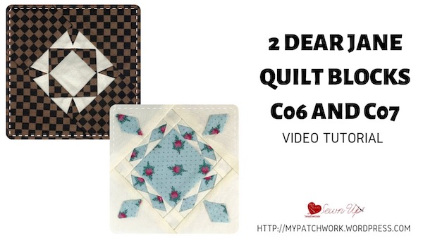 Dear Jane quilt blocks C06 and C07