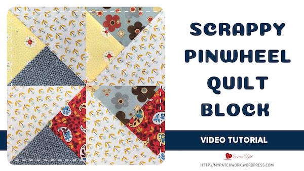 Scrappy pinwheel quilt block