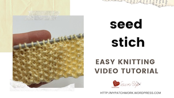 Seed stitch video tutorial