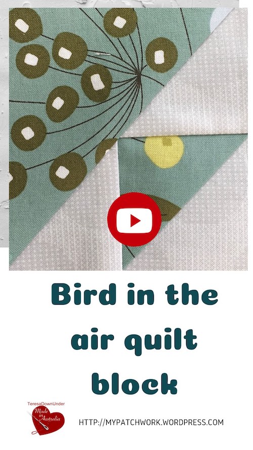 Bird in the air quilt block