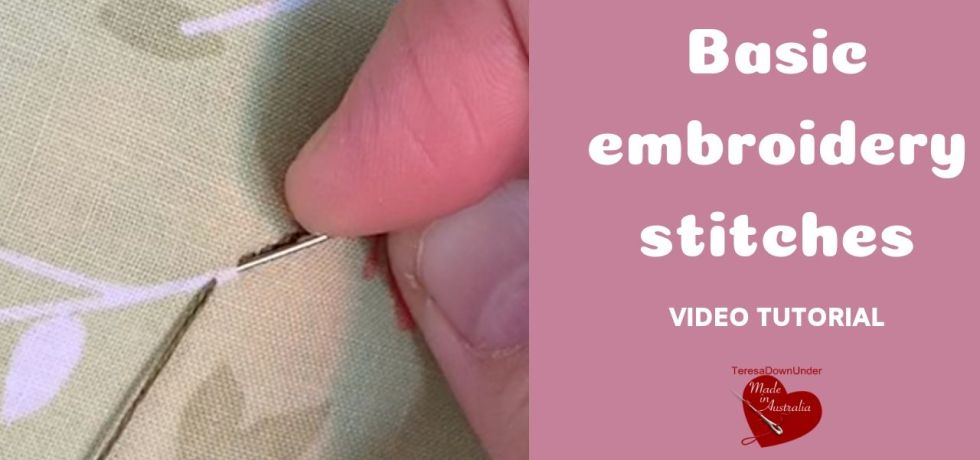 Basic embroidery stitches video tutorial