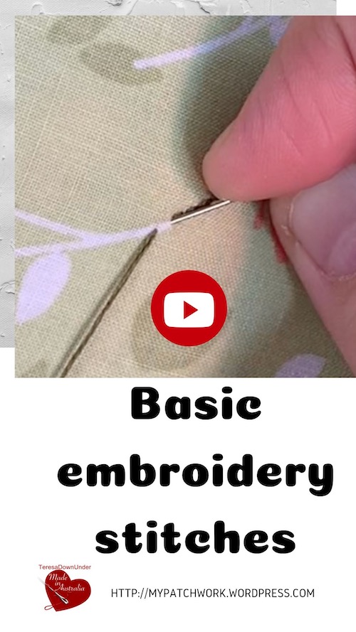 Basic embroidery stitches video tutorial