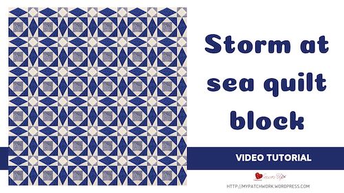 Storm at sea quilt block