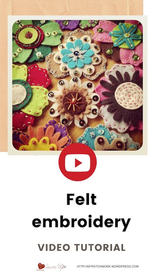 Felt embroidery video tutorial