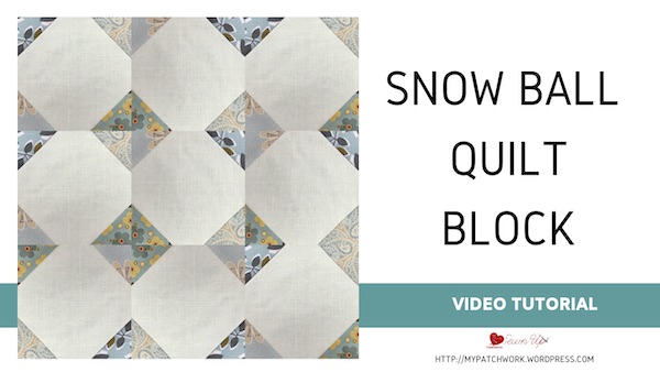 Snow quilt block video tutorial