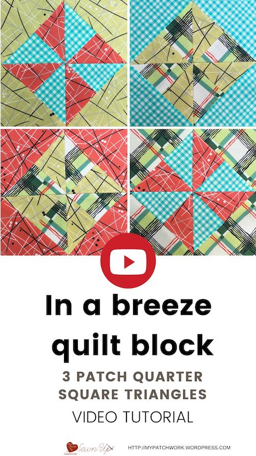 In a  breeze - 3 patch quarter square triangles