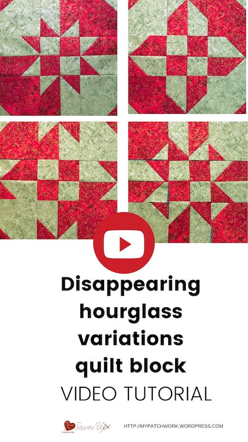 Disappearing hourglass variations quilt block