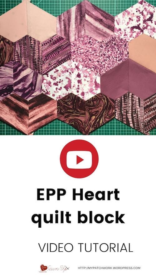 EPP Heart quilt block