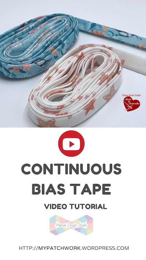Continuous bias tape video tutorial