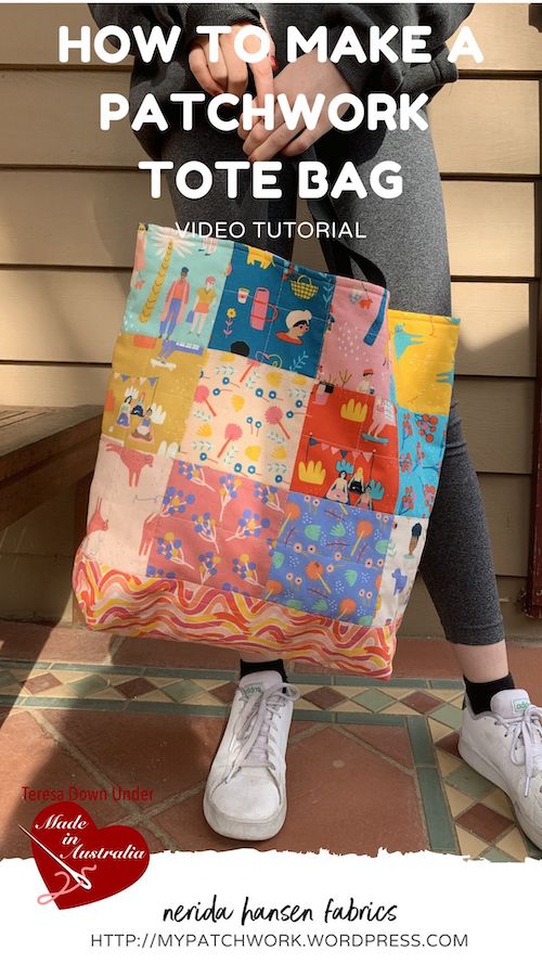 Patchwork tote bag video tutorial