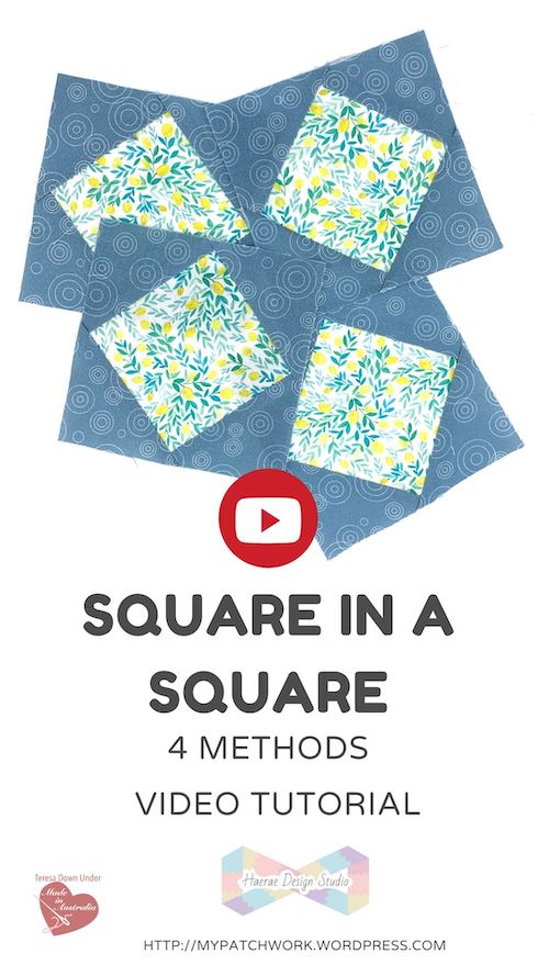 Square in a square - 4 different techniques to make the block
