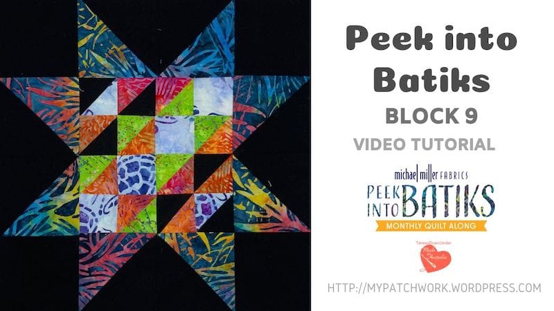 Peek into batiks QAL block 9