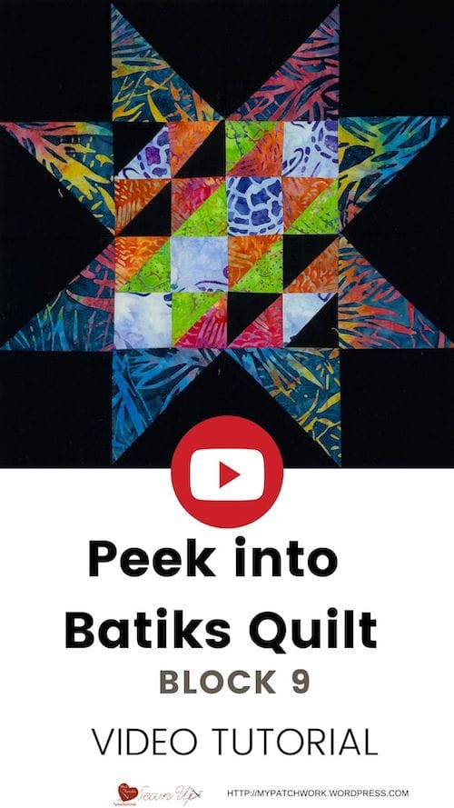 Peek into batiks QAL - block 9