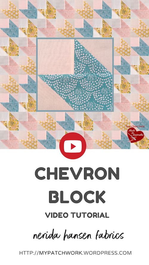 Chevron quilt block video tutorial