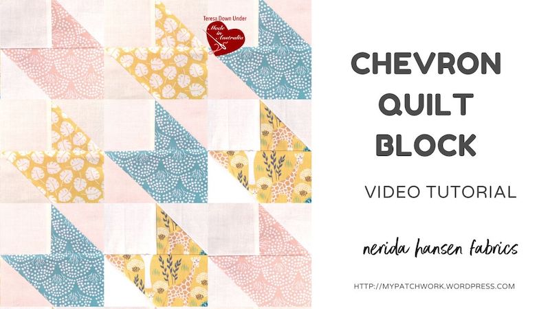 Chevron quilt block video tutorial
