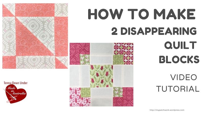 2 disappearing quilt blocks with pre-cuts