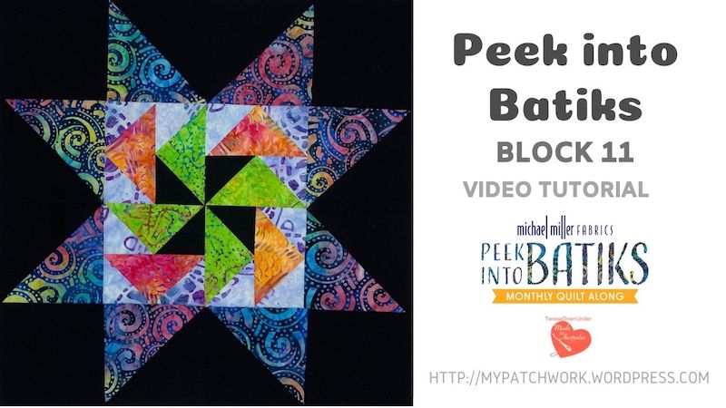 Peek into batiks QAL block 11