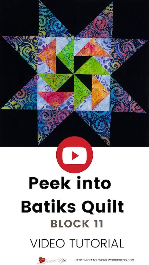 Peek into batiks QAL block 11