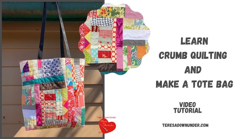 Learn crumb quilting and make a tote bag - video tutorial