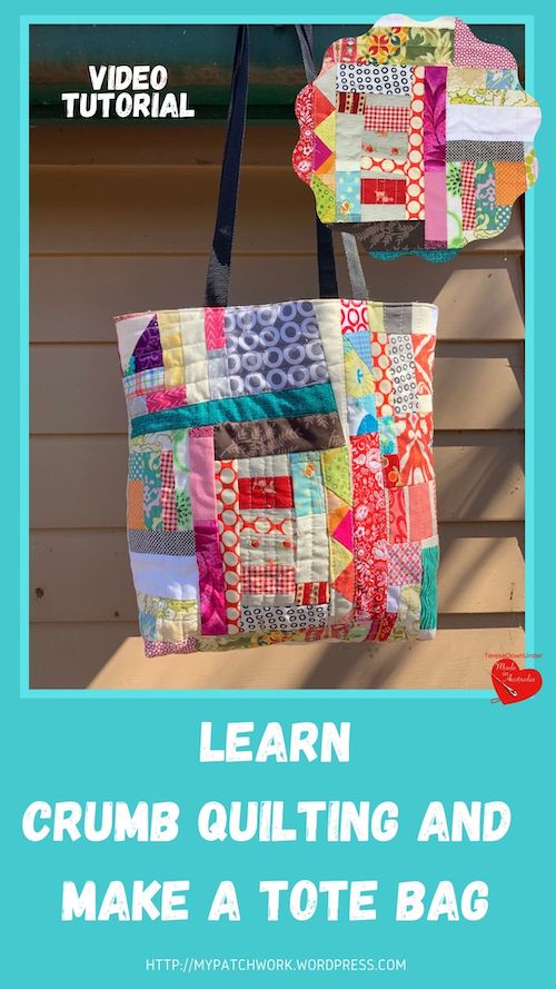 Crumb quilting tote bag video tutorial