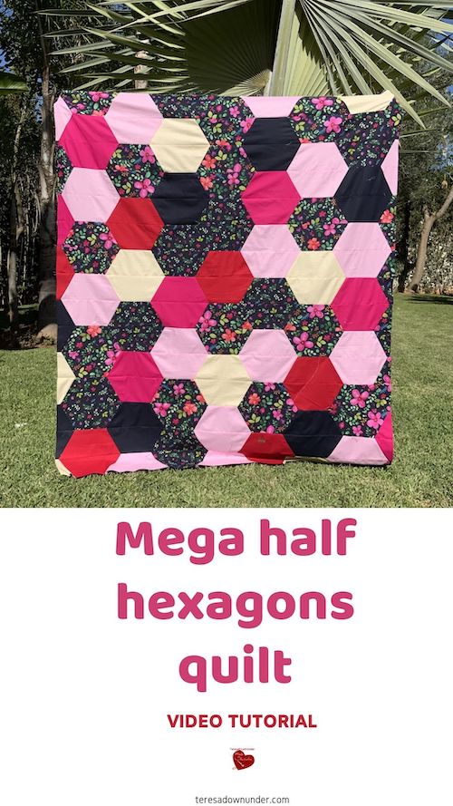 Mega half hexagon quilt video tutorial