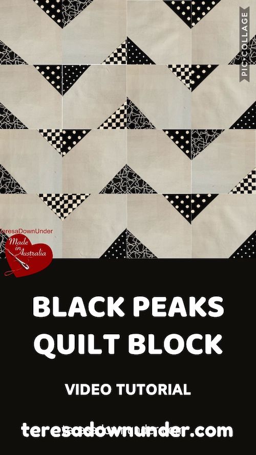Black peaks quilt block video tutorial