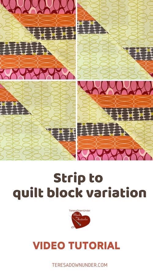 Strips to quilt block video tutorial