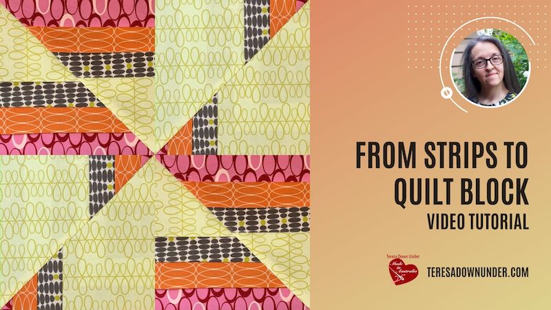 From strips to quilt block video tutorial