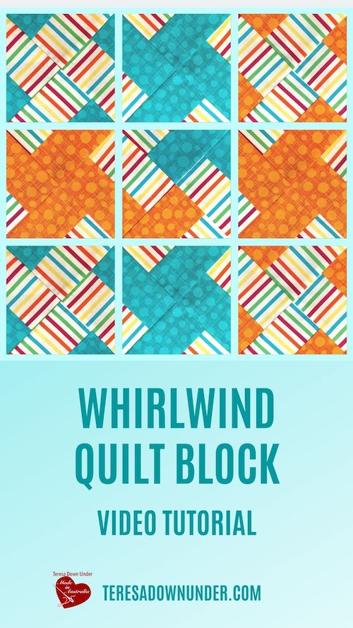 Whirlwind quilt block video tutorial