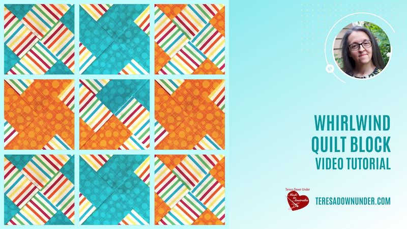 Whirlwind quilt block video tutorial