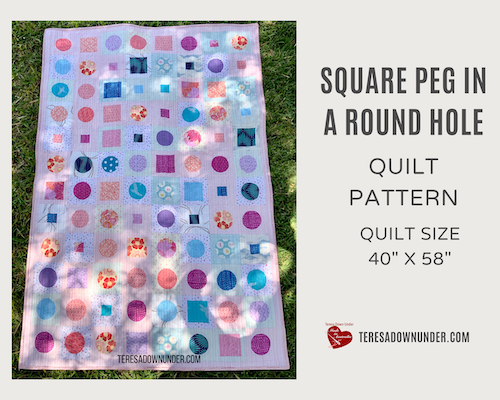 Square peg in a round hole quilt pattern