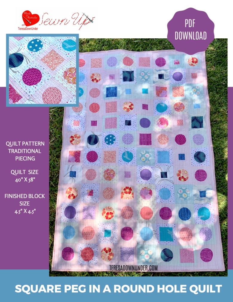Square peg in a round hole quilt pattern